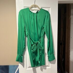 Hello Molly Green Long Sleeve Dress